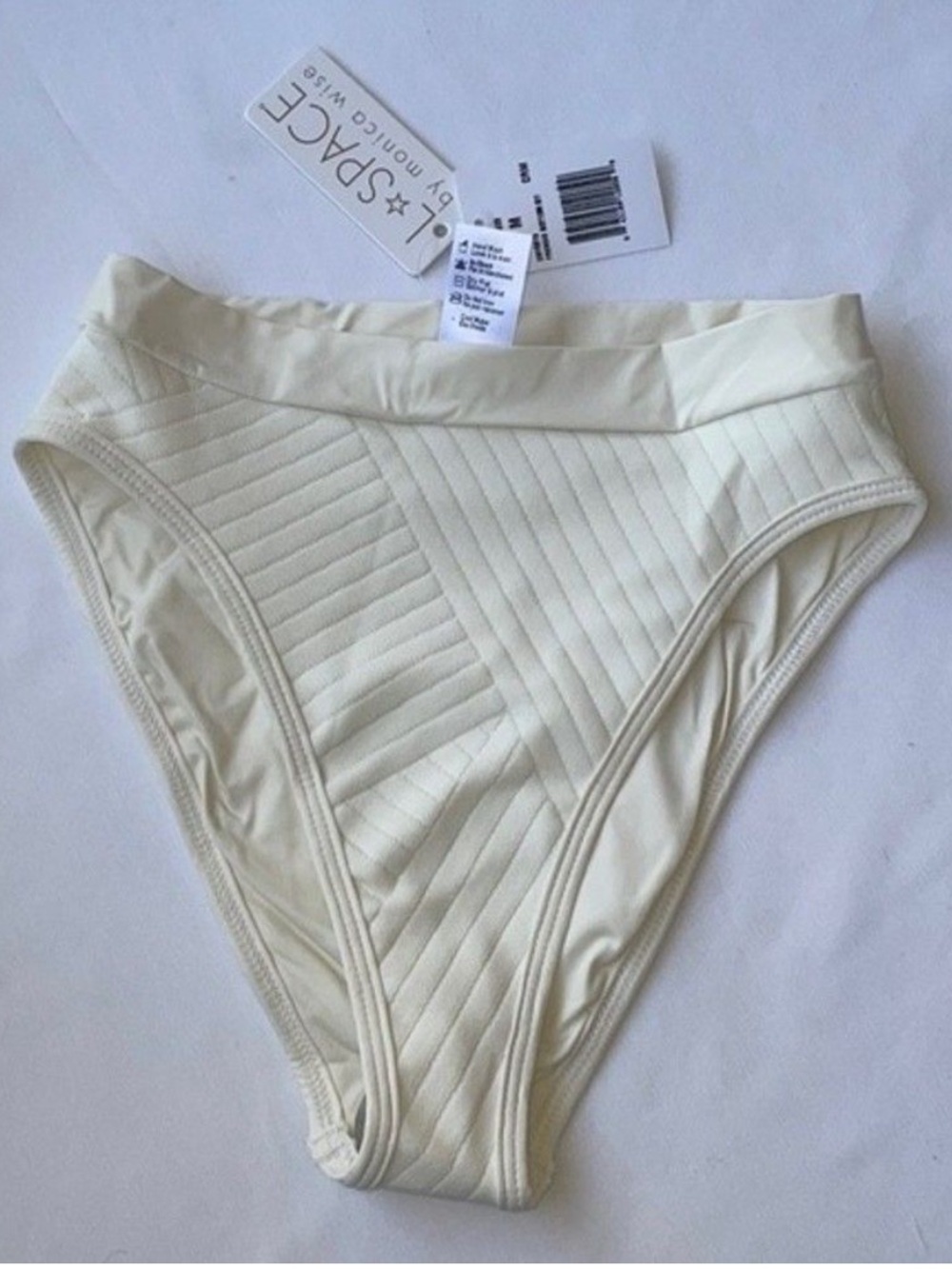 L*space Frenchi Bikini Bottom in Cream Women Size Medium - Picture 3 of 9